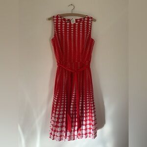 Ann Klein 100% cotton sleeveless fit and flare dress size 8 NWT